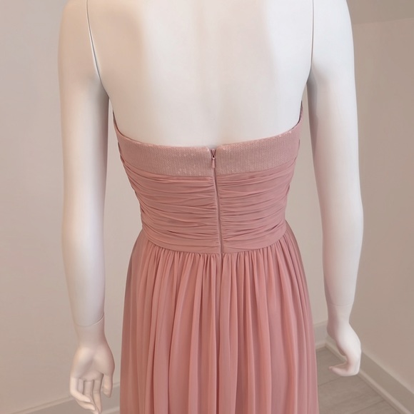 NWT SAMPLE Dessy 2904 size 10 Rose Lux Chiffon. Pristine Condition. - Picture 6 of 8